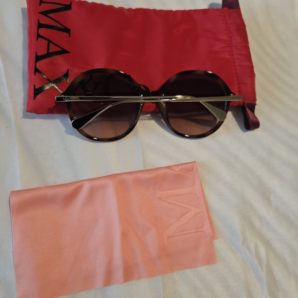 MAX&Co Sunglasses M00109 52F - DARK HAVANA / SHINY PALE GOLD . Size: 56:19:140MM - Picture 4 of 12